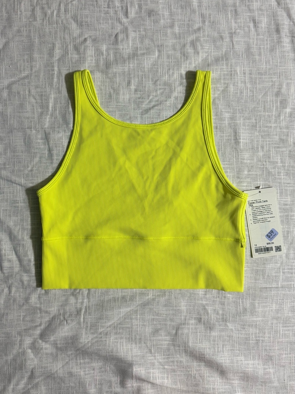 NWT Ribbed Power Pivot Tank - Picture 2 of 3